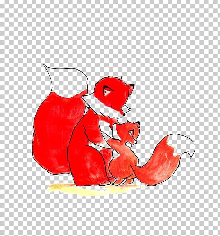 Paper Drawing Watercolor Painting Illustration PNG, Clipart, Animal, Animals, Baby, Baby Fox, Cartoon Free PNG Download