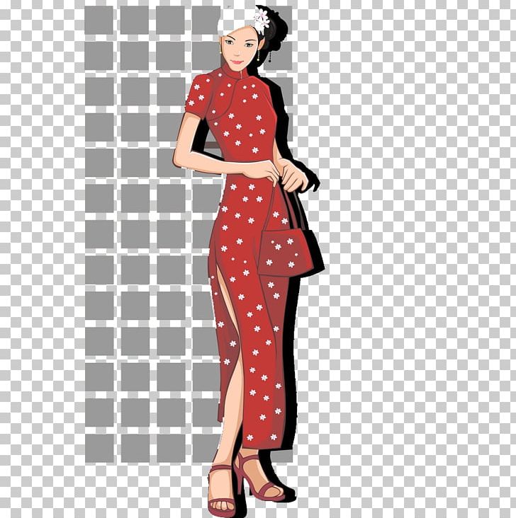 Paper Sticker Label Wall Decal Adhesive PNG, Clipart, Adhesive, Bumper Sticker, Business Woman, Cartoon, Cheongsam Free PNG Download