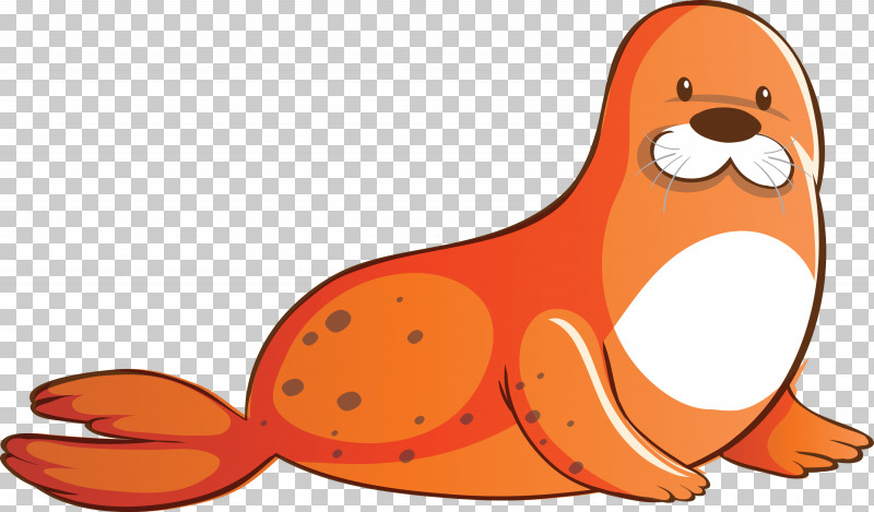 Orange PNG, Clipart, Animal Figure, Cartoon, Earless Seal, Orange, Tail Free PNG Download