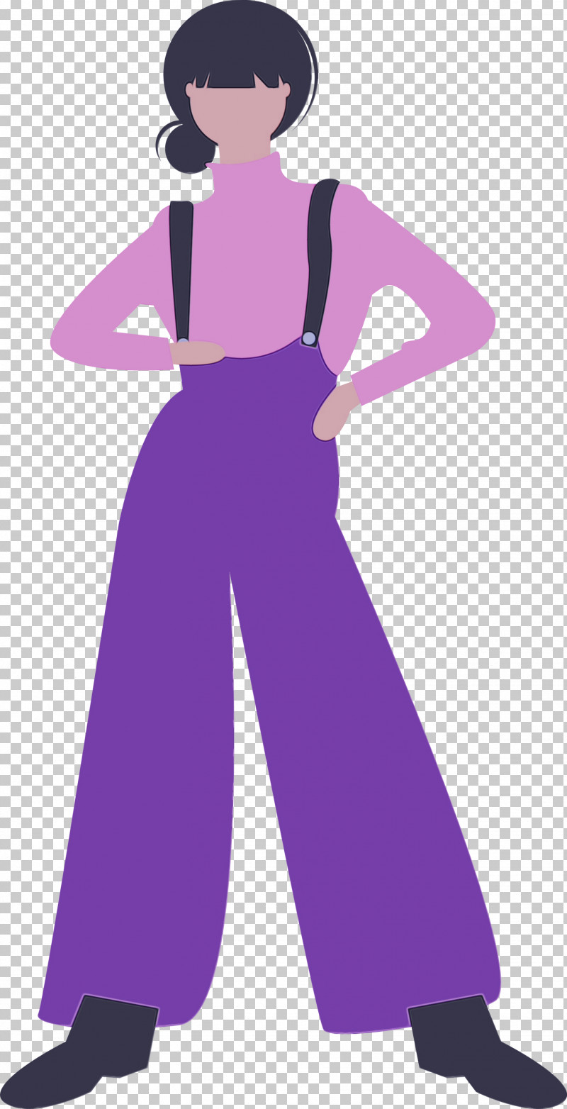 Violet Clothing Purple Standing Trousers PNG, Clipart, Clothing, Costume, Magenta, Modern Art, Modern Girl Free PNG Download