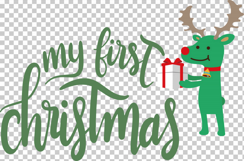My First Christmas PNG, Clipart, Character, Christmas Day, Christmas Ornament M, Deer, Logo Free PNG Download