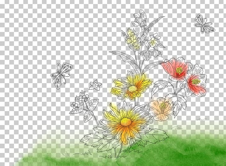 Flower Watercolor Painting Pattern PNG, Clipart, Art, Background, Color, Computer Wallpaper, Cut Flowers Free PNG Download