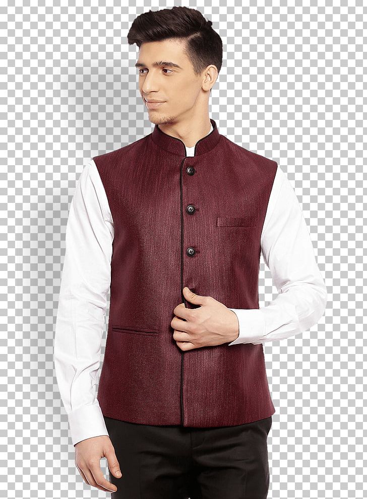 Nehru Jacket T-shirt Maroon Sleeve PNG, Clipart, Abdomen, Button, Clothing, Coat, Collar Free PNG Download