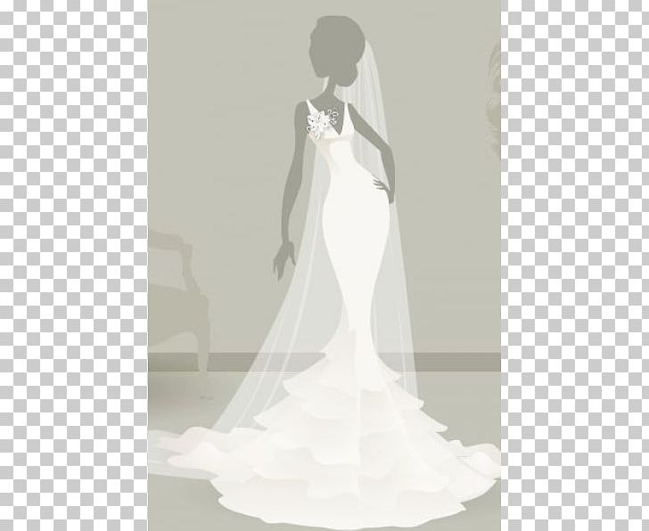 Wedding Dress Ivory Shoulder White Gown PNG, Clipart, Black, Black And White, Bridal Accessory, Bridal Clothing, Bride Free PNG Download