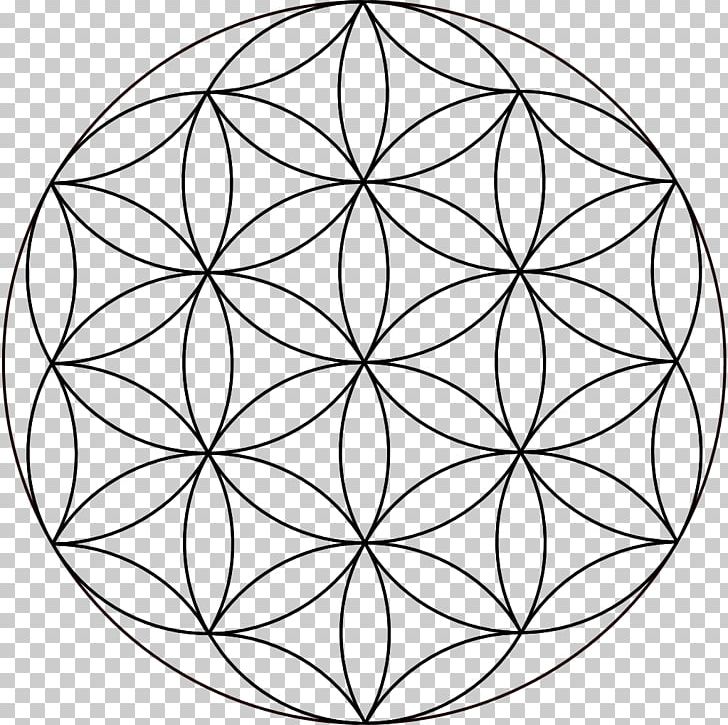 Overlapping Circles Grid Sacred Geometry Symbol PNG, Clipart, Black And White, Centre, Circle, Circumference, Drawing Free PNG Download