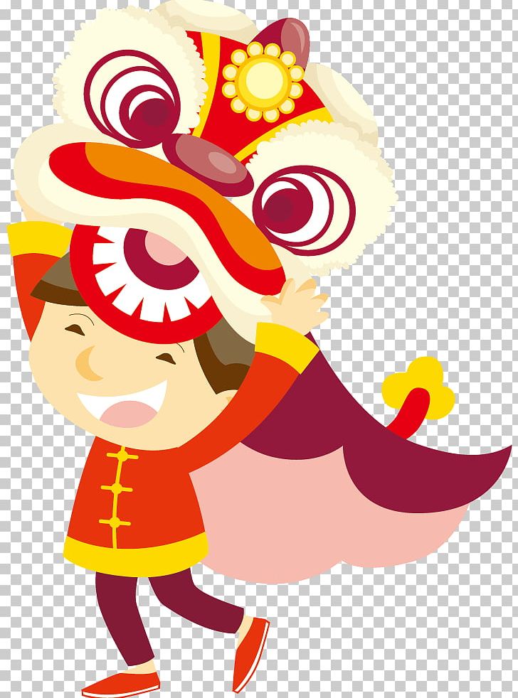 Lion Dance Chinese New Year Illustration PNG, Clipart, Animals, Art, Cartoon,  Chinese New Year, Dance Free