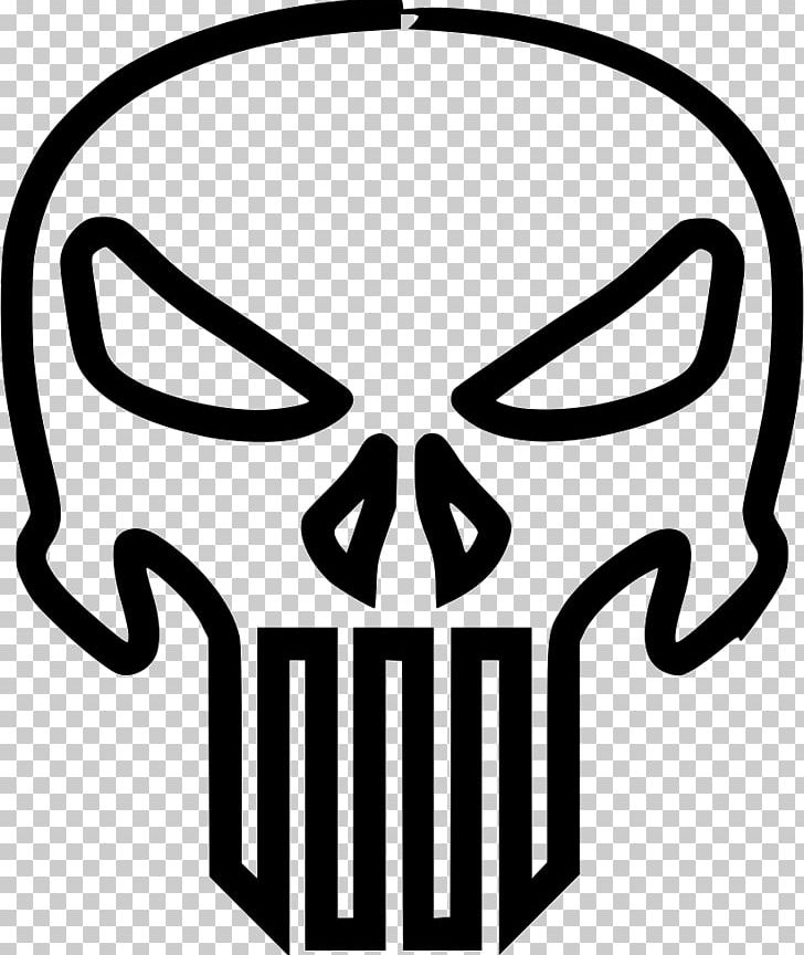 Punisher PNG, Clipart, Artwork, Black And White, Bone, Computer Icons, Face Free PNG Download