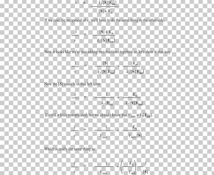 Michaelis–Menten Kinetics Lineweaver–Burk Plot Enzyme Kinetics Constante De Michaelis-Menten Equation PNG, Clipart, Angle, Black, Black And White, Chemical Kinetics, Circle Free PNG Download