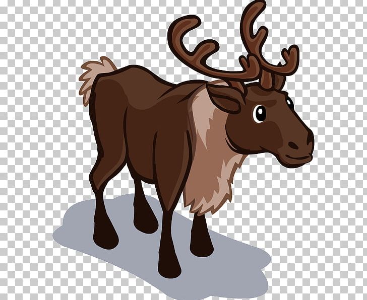 FarmVille Reindeer Santa Claus Moose PNG, Clipart, Animal, Antler, Bull, Cartoon, Cattle Free PNG Download