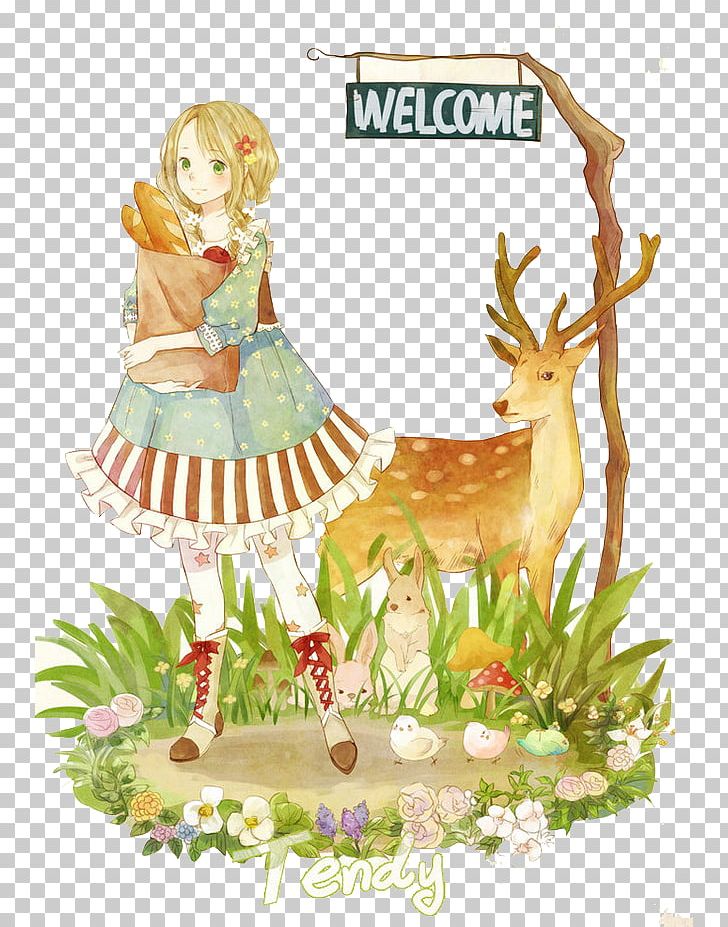 Deer Girl Illustration PNG, Clipart, Animals, Anime, Anime Girl, Apathy, Art Free PNG Download