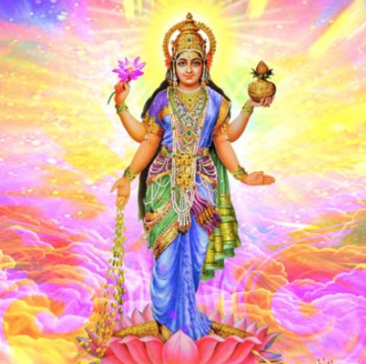 Lakshmi Hinduism Goddess Mantra Puja PNG, Clipart, Art, Ashta Lakshmi, Computer Wallpaper, Dancer, Deity Free PNG Download