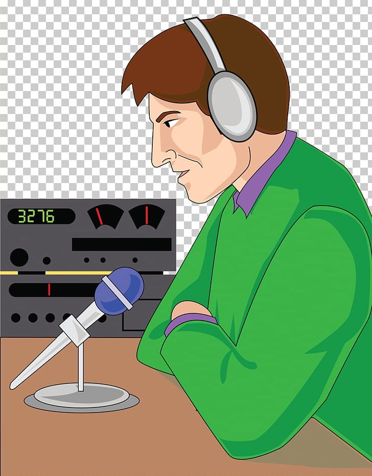 Microphone Cartoon Radio Personality Illustration PNG, Clipart, Angle, Announcer, Audio, Broadcaster, Communication Free PNG Download