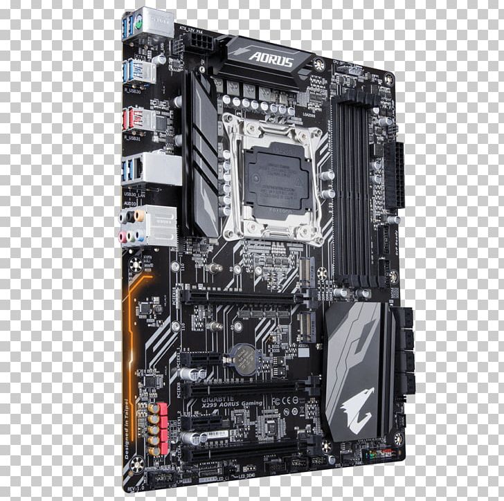 LGA 2066 Intel X299 TOP Gaming Motherboard X299 AORUS Gaming 9 ATX PNG, Clipart, Atx, Compute, Computer Accessory, Computer Hardware, Electronic Device Free PNG Download