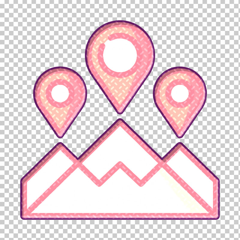 Mountain Icon Location Icon PNG, Clipart, Heart, Location Icon, Mountain Icon, Pink Free PNG Download