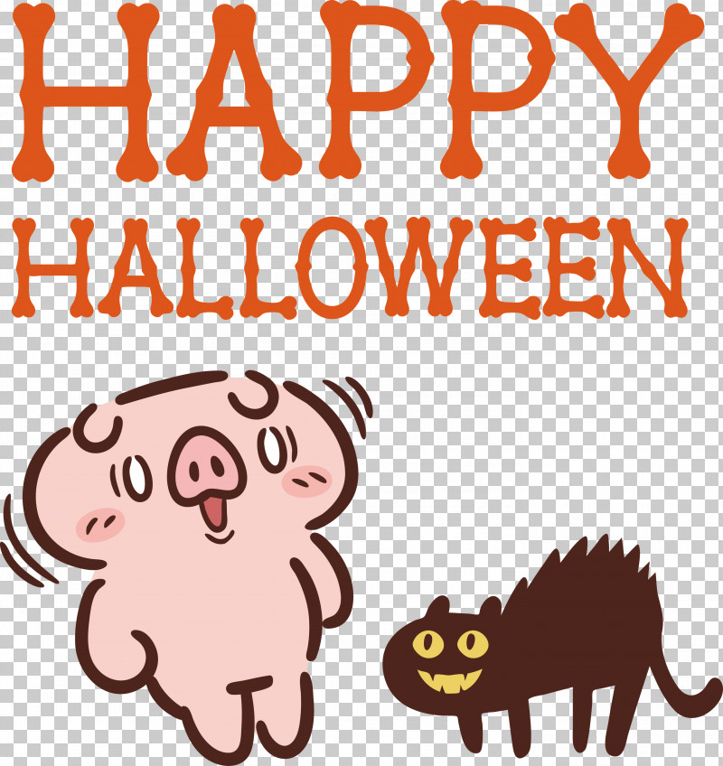 Happy Halloween PNG, Clipart, Behavior, Cartoon, Cat, Catlike, Happiness Free PNG Download