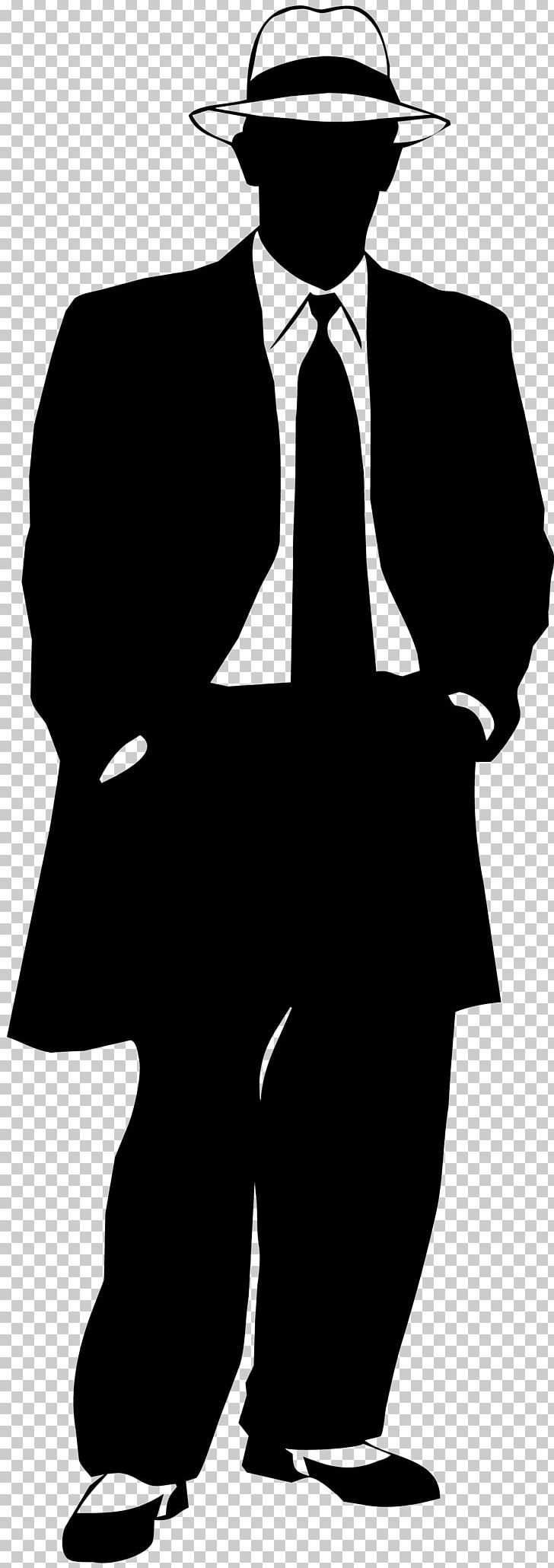 Gangster Silhouette PNG, Clipart, Animals, Black, Black And White, Drawing, Fictional Character Free PNG Download