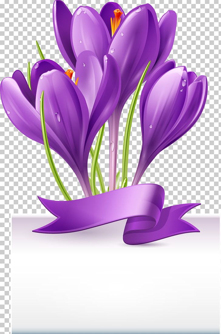 Beautiful Bouquet Of Purple Ribbon PNG, Clipart, Beautiful, Bouquet, Computer Wallpaper, Crocus, Decorative Patterns Free PNG Download