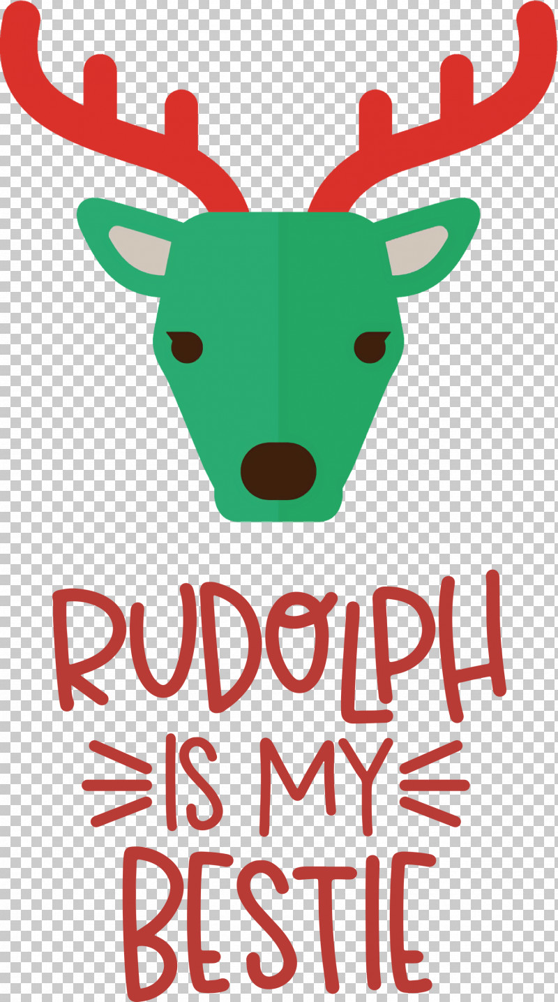 Rudolph Is My Bestie Rudolph Deer PNG, Clipart, Antler, Character, Christmas, Christmas Day, Christmas Ornament M Free PNG Download
