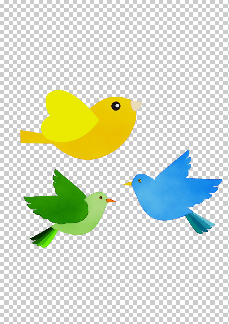 Bird Yellow Beak Leaf Songbird PNG, Clipart, Beak, Bird, Branch, Leaf, Paint Free PNG Download