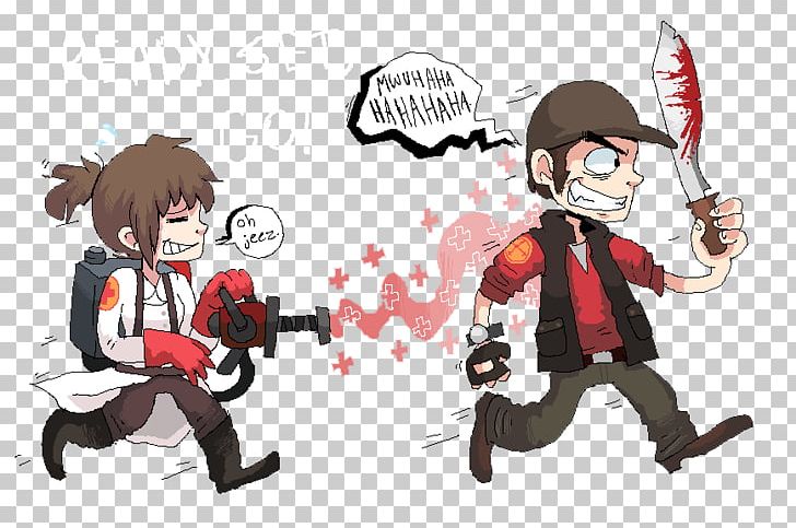 Team Fortress 2 - Pyro and Medic Anime (Cartoon)