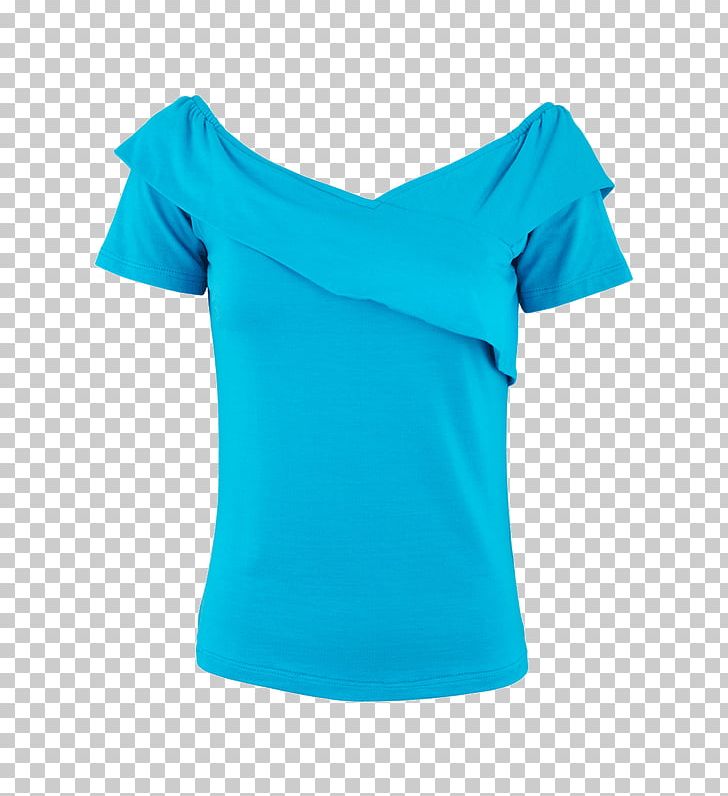T-shirt Sleeve Shoulder Blouse Collar PNG, Clipart, Active Shirt, Aqua, Azure, Blouse, Blue Free PNG Download