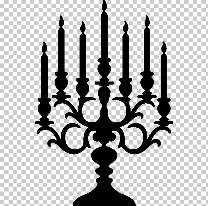 Sticker Wall Decal Candelabra Furniture PNG, Clipart, Black And White, Candelabra, Candle, Candle Holder, Candlestick Free PNG Download