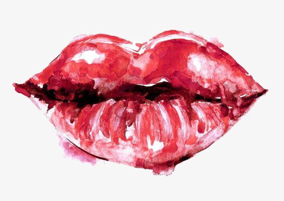 Watercolor Lips Png, Clipart, Art, Art Lips, Buckle, Elements, Free Free Png Download