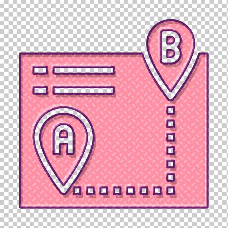 Itinerary Icon Navigation And Maps Icon Journey Icon PNG, Clipart, Itinerary Icon, Journey Icon, Line, Navigation And Maps Icon, Pink Free PNG Download