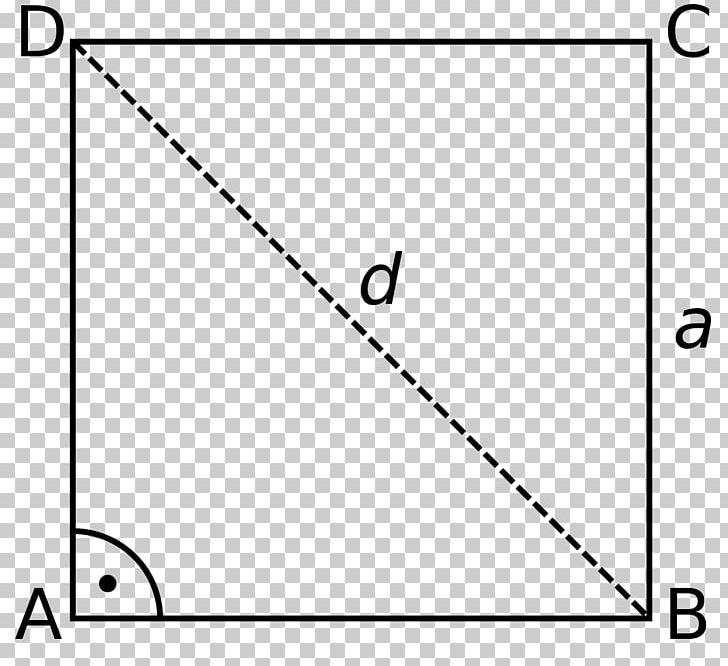 Diagonal Geometry Square Quadrilateral Area PNG, Clipart, Angle, Area, Black, Black And White, Circle Free PNG Download