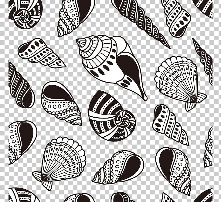 Seashell PNG, Clipart, Black And White, Cartoon, Cartoon Conch, Conch, Conchs Free PNG Download