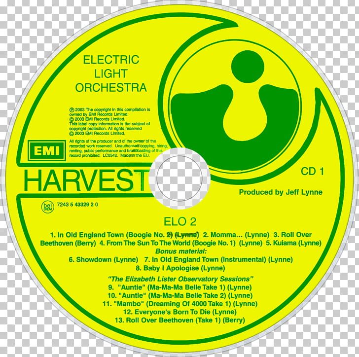 Compact Disc Electric Light Orchestra The Piper At The Gates Of Dawn Harvest Records Pink Floyd PNG, Clipart, Album, Area, Brand, Circle, Electric Light Free PNG Download