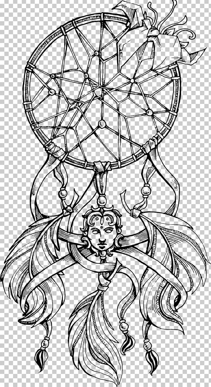 Dreamcatcher Drawing Graphic Design PNG, Clipart, Art, Artwork, Black And White, Deviantart, Drawing Free PNG Download