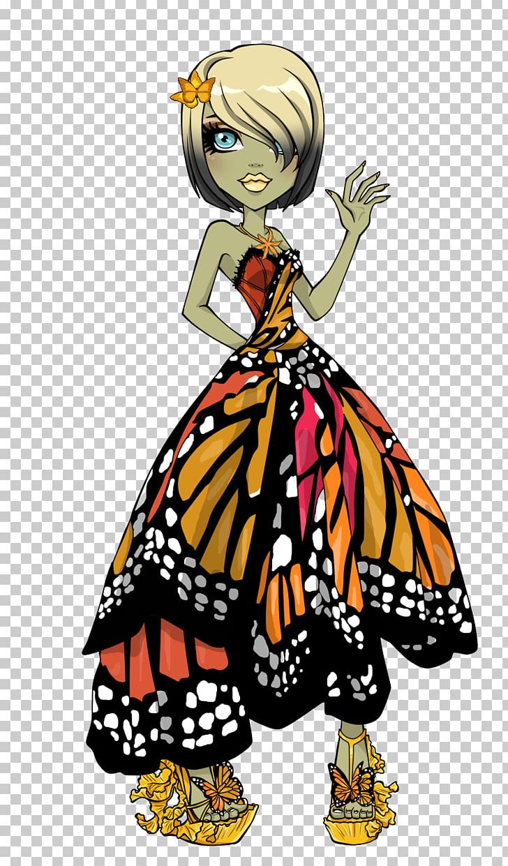 Monarch Butterfly Lagoona Blue Cleo DeNile Frankie Stein Monster High PNG, Clipart, Art, Brush Footed Butterfly, Deviantart, Doll, Fashion Design Free PNG Download