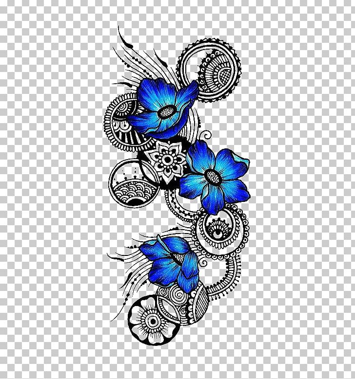 Tattoo Drawing Flower Symbol Scarification PNG, Clipart, Blue, Body Jewelry, Color, Fictional Character, Flowers Free PNG Download