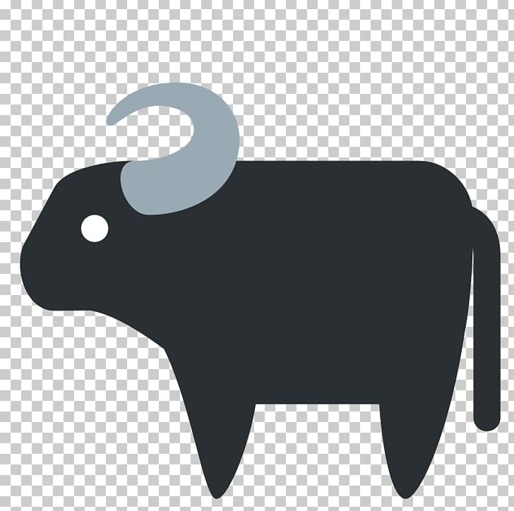 Emojipedia Water Buffalo SMS Cattle PNG, Clipart, Black, Black And White, Cattle, Cattle Like Mammal, Emoji Free PNG Download