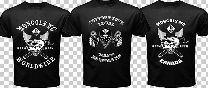 T-shirt Mongols Motorcycle Club Logo PNG, Clipart, Active Shirt, Association, Black, Black M, Brand Free PNG Download