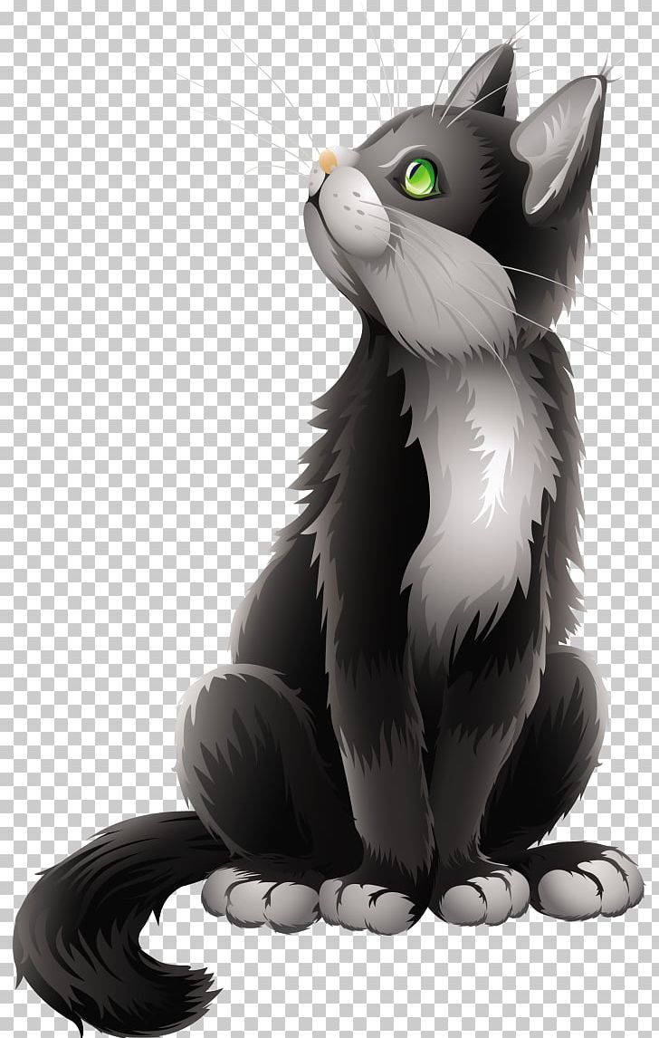 Black Cat Kitten PNG, Clipart, Animals, Animation, Black And White, Black Cat, Carnivoran Free PNG Download