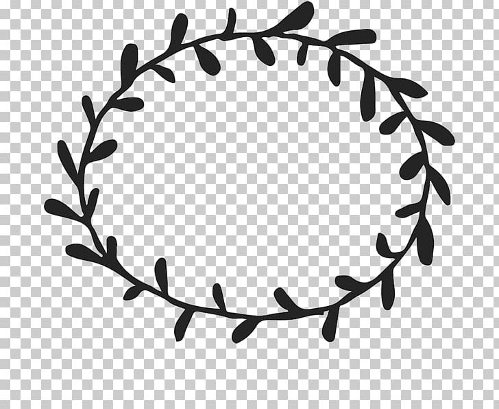 Leaf Branch Circle PNG, Clipart, Black And White, Branch, Circle, Clip Art, Flower Free PNG Download