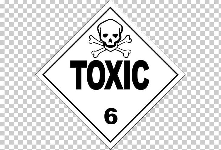 Placard Dangerous Goods Transport HAZMAT Class 6 Toxic And Infectious Substances Toxicity PNG, Clipart, Angle, Art, Black, Black And White, Brand Free PNG Download