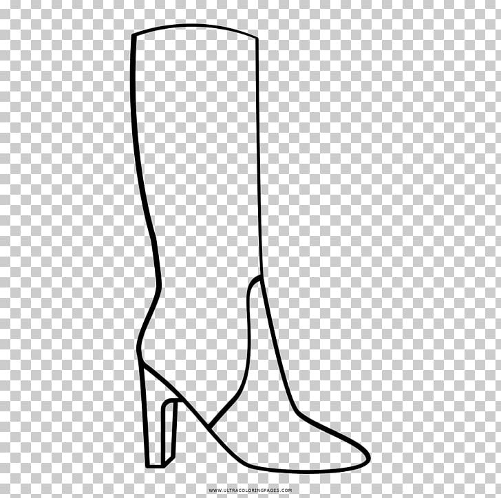 High-heeled Shoe Boot Drawing Coloring Book PNG, Clipart, Accessories, Area, Black, Black And White, Boot Free PNG Download