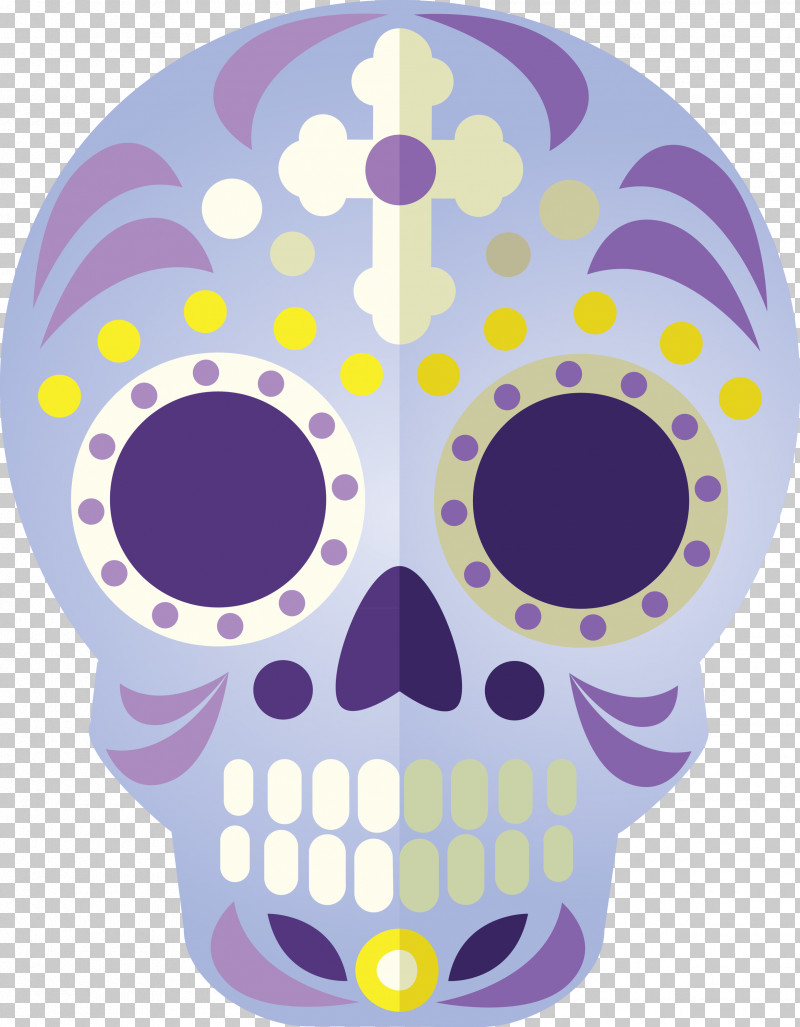 Skull Mexico Sugar Skull Traditional Skull PNG, Clipart, Purple, Skull Mexico, Sugar Skull, Traditional Skull Free PNG Download