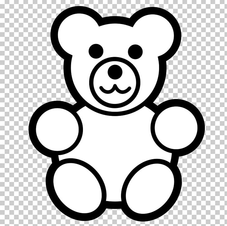 teddy bear cartoon black and white