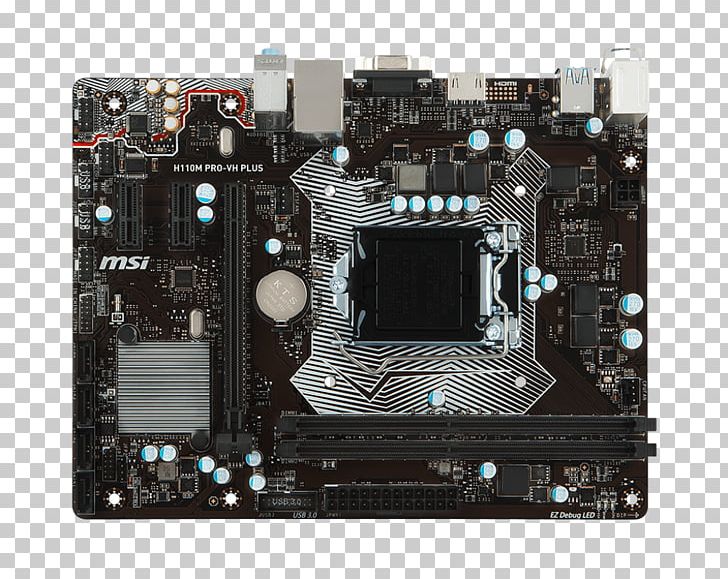 MSI H110M Intel H110 LGA 1151 Micro ATX Motherboard MicroATX PNG, Clipart, Atx, Computer Hardware, Cpu , Electronic Device, Electronics Free PNG Download