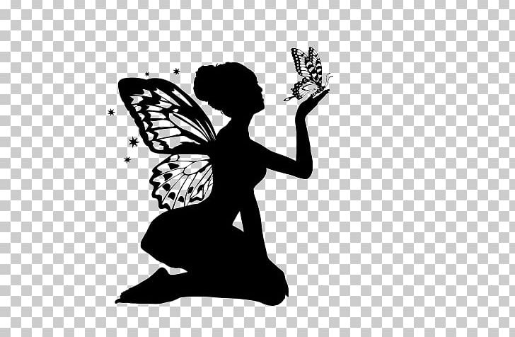 Silhouette Drawing Fairy PNG, Clipart, Animals, Art, Black And White, Butterfly, Drawing Free PNG Download