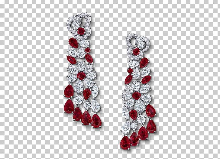 Earring Graff Diamonds Jewellery Gemstone Ruby PNG, Clipart, Bling Bling, Body Jewelry, Bracelet, Charlene Princess Of Monaco, Clothing Accessories Free PNG Download