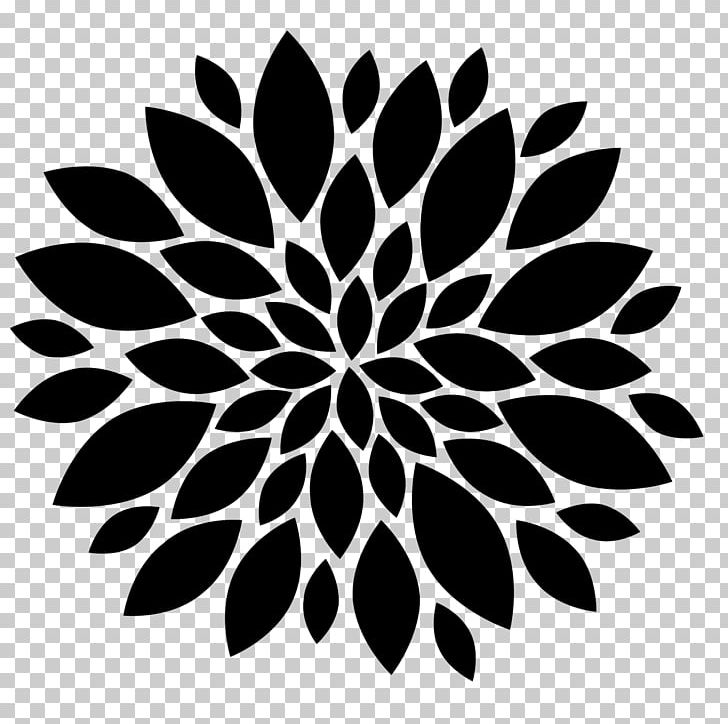 Flower Black And White Silhouette PNG, Clipart, Black, Black And White, Circle, Clip Art, Color Free PNG Download