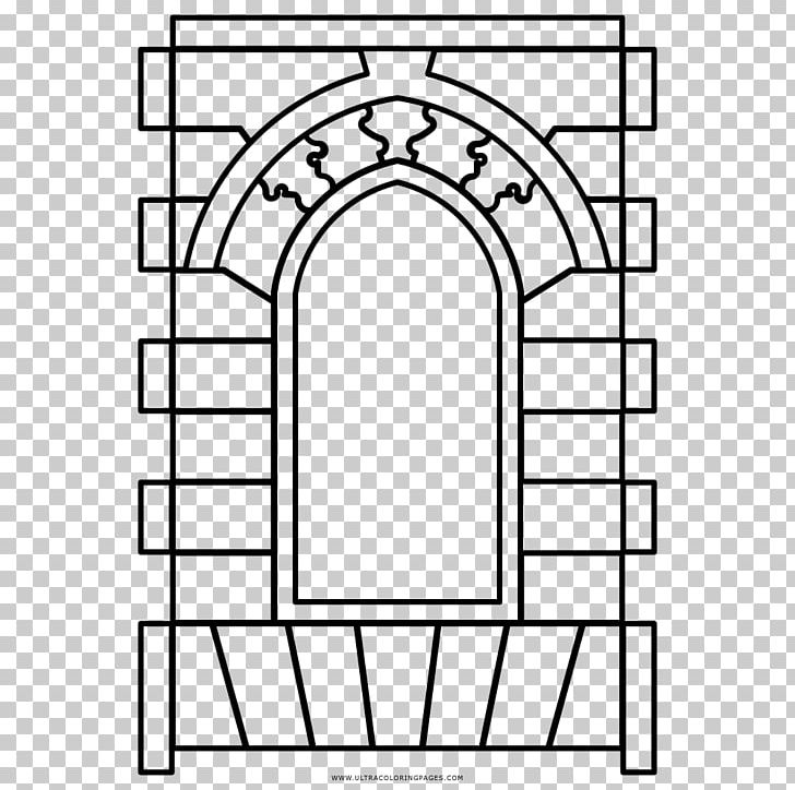 Window Drawing Coloring Book Line Art PNG, Clipart, Angle, Arch, Area, Black And White, Cat Free PNG Download