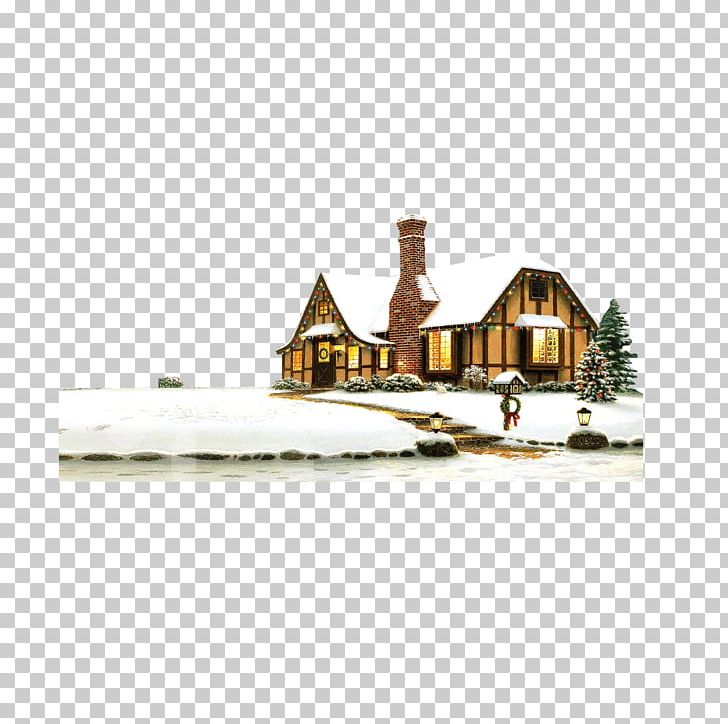 SnowFall Free Painting Christmas Winter PNG, Clipart, Art, Christmas Snow, Cottage, Drawing, Elevation Free PNG Download