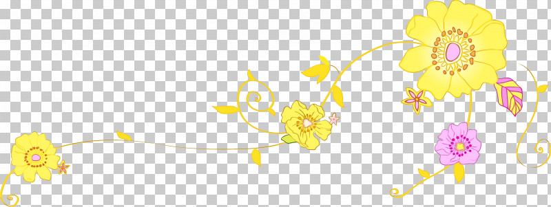 Yellow Plant PNG, Clipart, Flower Background, Flower Border, Paint, Plant, Watercolor Free PNG Download