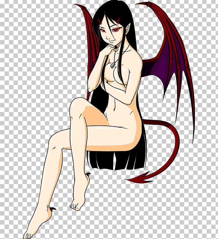 Succubus Demon Daemon Legendary Creature PNG, Clipart, Anime, Arm, Art, Artwork, Black Hair Free PNG Download